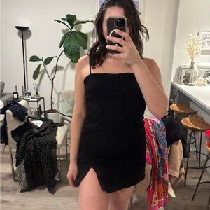 Aritzia Black Mini Dress with Slit